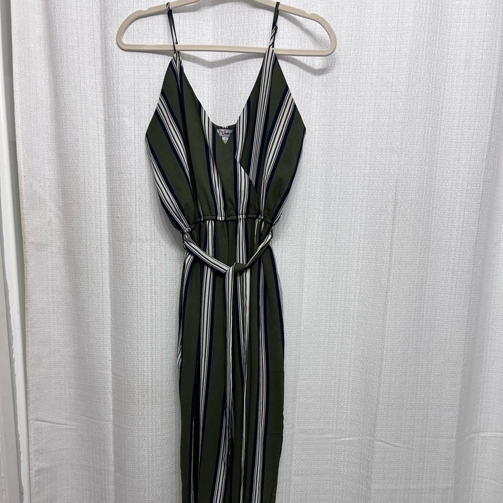 Long palazzo leg style jumpsuit